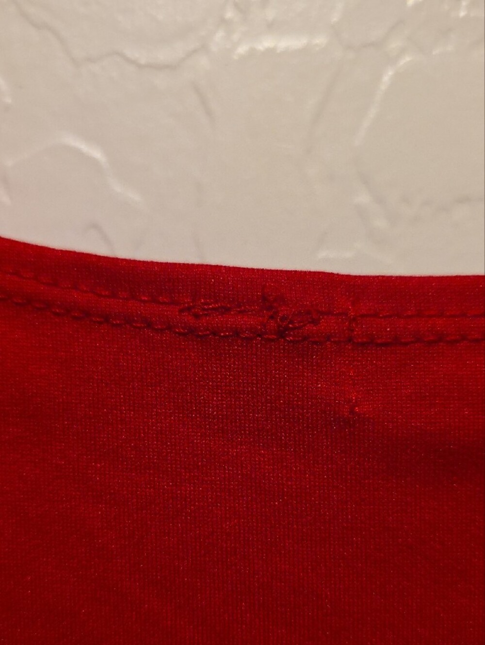 NY Collection Red Short Sleeve Scoop Neck Tee - Picture 6 of 7